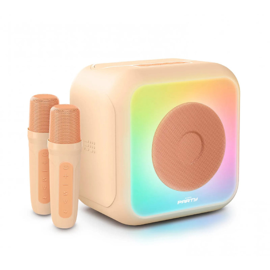 BIGBEN PARTYBTKMP - Enceinte Karaoke avec 2 micros sans fil PARTYBTKMP