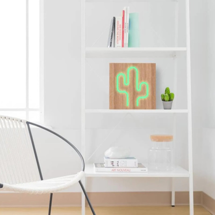 Color Block Enceinte Bluetooth 15W Néon Lumineuse L avec Charge Induction Cactus ColorLight Vert