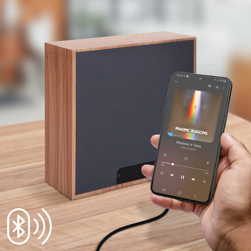 Color Block Enceinte Bluetooth 15W Néon Lumineuse L avec Charge Induction Cactus ColorLight Vert