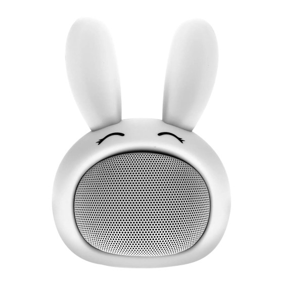 Moxie Enceinte Bluetooth 3W Autonomie 3h Design Lapin Lumineux Blanc