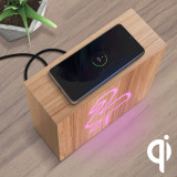 Color Block Enceinte Bluetooth Néon Lumineuse L Charge Induction Flamingo ColorLight Rose