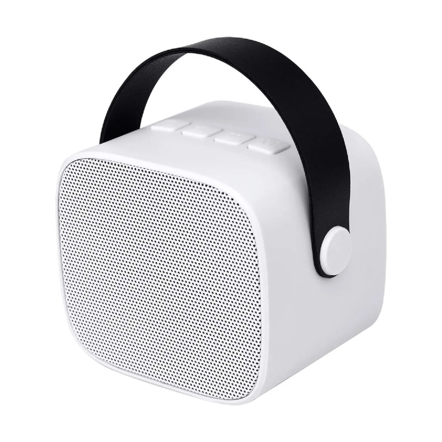 PARTY Enceinte Bluetooth 5.1 avec 2 Micro karaoké Sans Fil Modèle Party Btmic 15W Blanc