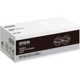 EPSON 0710 NOIR - PACK DE 2 TONERS GRANDE CAPACITÉ EPSON D'ORIGINE (C13S050710)