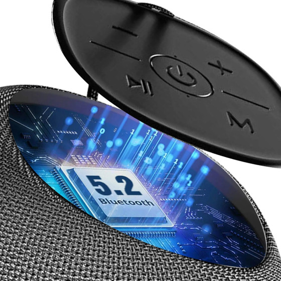 Swissten Enceinte Bluetooth 5.2 Puissance 15W Imperméable IPX4 New Sound-X Noir