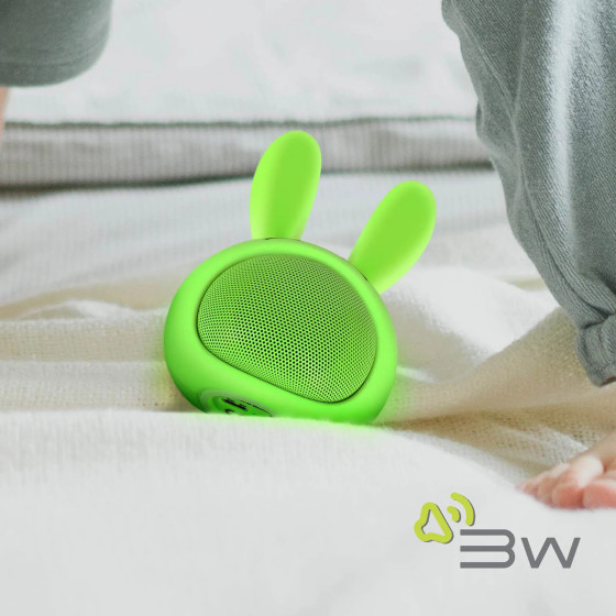 Moxie Enceinte Bluetooth 3W Autonomie 3h Design Lapin Lumineux Vert