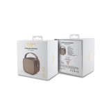 Guess Enceinte Bluetooth 5.3 Compacte 5W avec Sangle de Transport en Cuir Motif 4G Marron