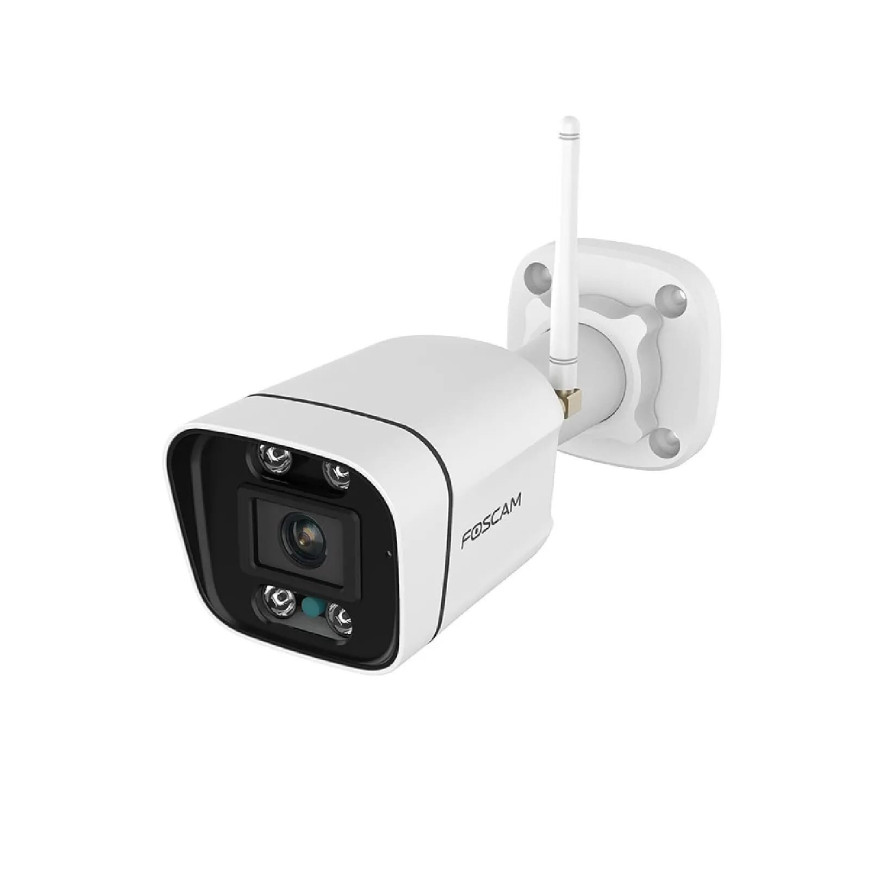 Foscam - Caméra Wifi extérieur avec spots et sirène - V8P Blanc