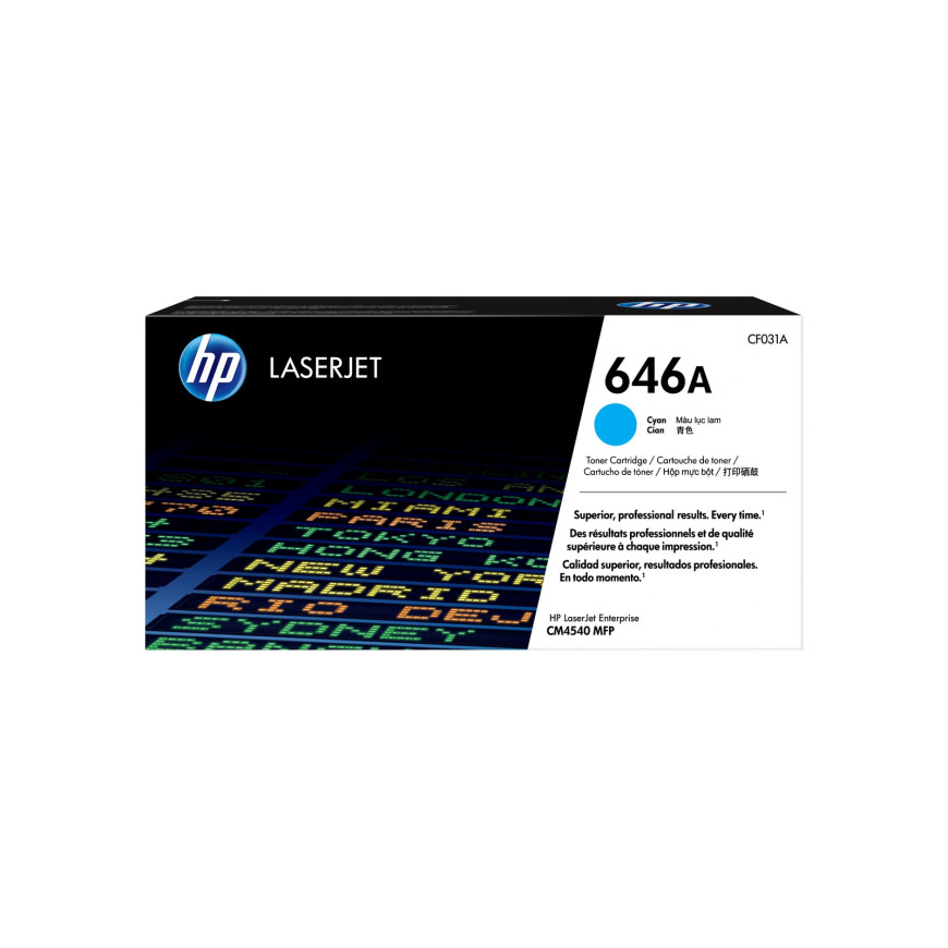 Toner HP 646A cyan (CF031A) - HP LaserJet d'origine