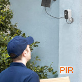 LinQ Caméra de surveillance avec Panneau solaire 1.5W Détection PIR Mode nocturne Rotatif Étanche IP65