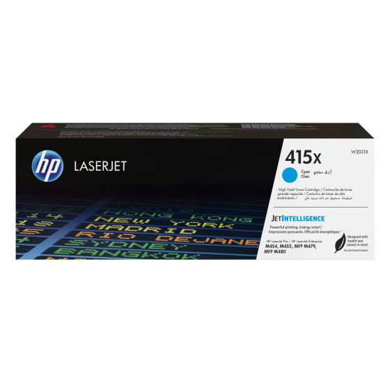 Toner HP 415X cyan - HP d'origine à grande capacité (W2031X)