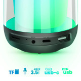 LinQ Mini Enceinte Bluetooth 5W LED RGB Compact Portable Étanche IPX6 Noir