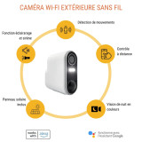 Camini Air 2 Solar - Caméra Wi-Fi d’extérieur sans fil avec panneau solaire