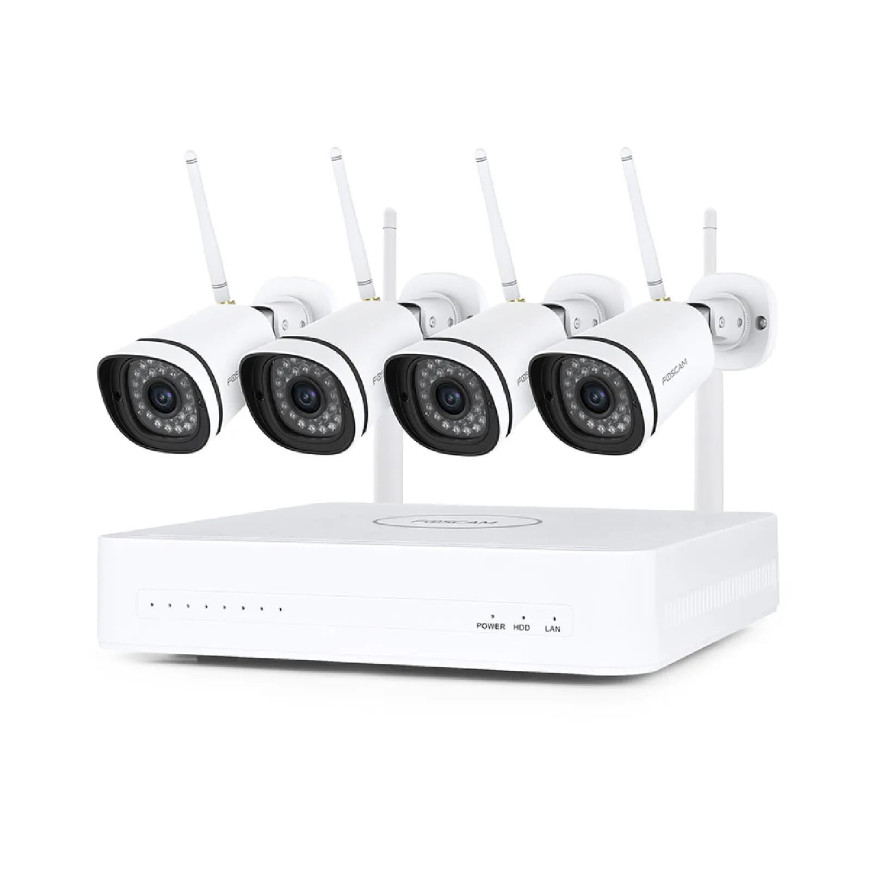 Foscam - Kit vidéosurveillance Wifi NVR 4 caméras