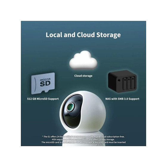 Aqara Caméra de Surveillance Modèle E1 2K avec Détection IA Blanc