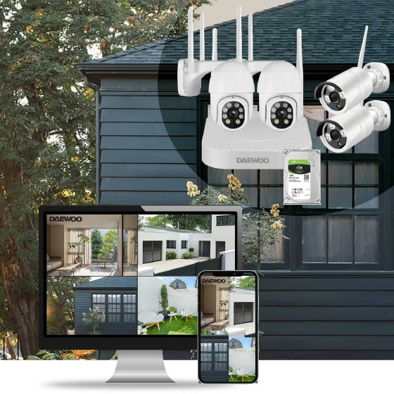 Daewoo Kit Vidéo Surveillance 8 canaux NVR504