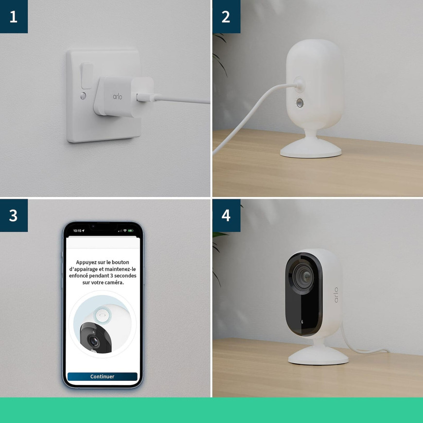Arlo Essential 2K Indoor - Blanc (x 2)