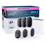 Arlo Ultra 2 Security System 3 Camera Kit - Blanc (VMS5340)