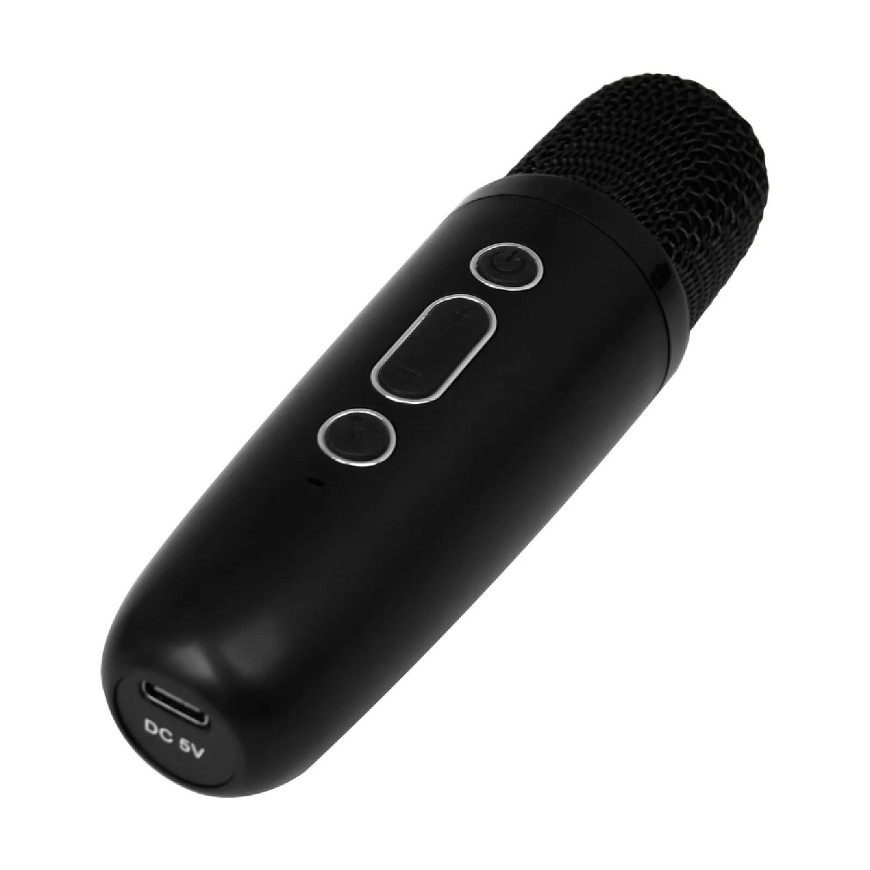 PARTY Enceinte Bluetooth 5.1 avec 2 Micro karaoké Sans Fil Modèle Party Btmic 15W Noir