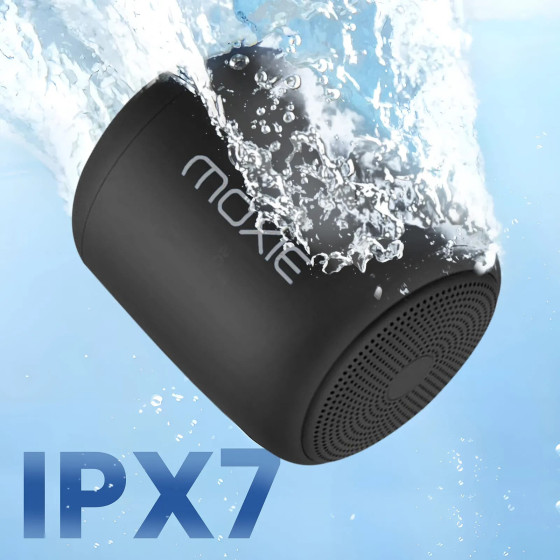 Moxie Enceinte Portable Bluetooth Étanche avec Autonomie 12 Heures Noir
