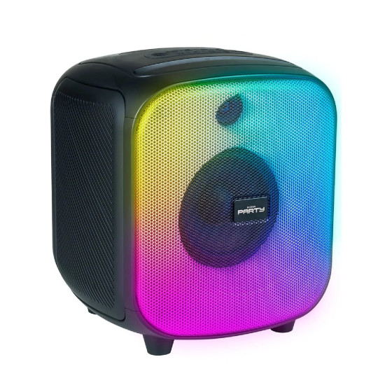 PARTY Enceinte Sans Fil Modèle Party Cube Bluetooth 5.3 avec Effets Lumineux TWS 200W Noir
