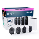 Arlo Ultra 2 Security System 4 Camera Kit - Blanc (VMS5440)