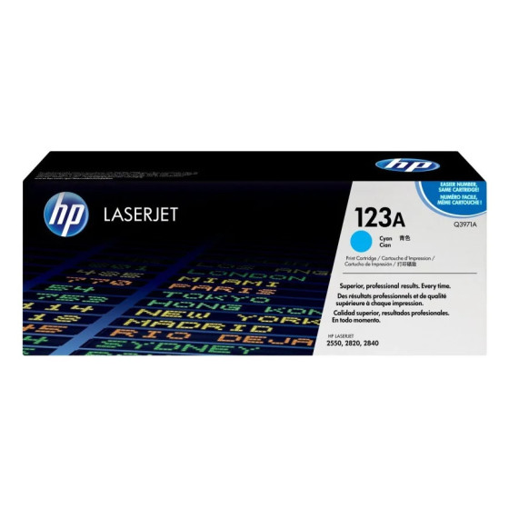 Toner HP 123A cyan (Q3971A) - HP LaserJet d'origine