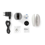 Nedis Caméra de surveillance Intelligente Full HD 1080p avec Caches Détachables Gris