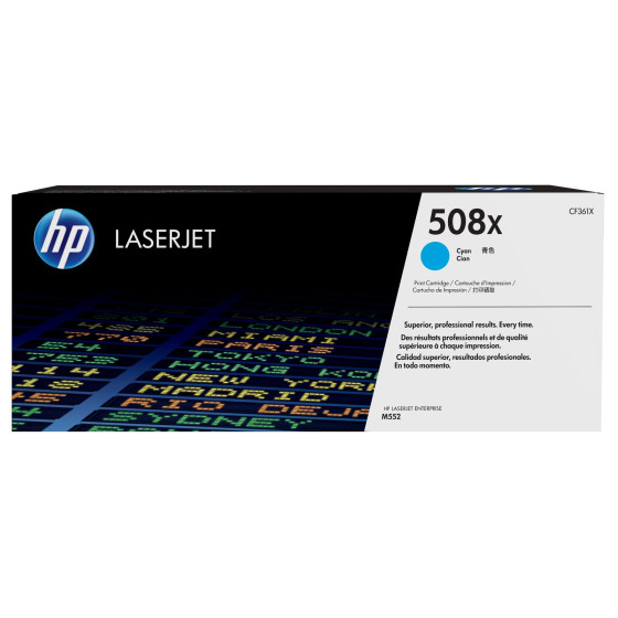 Toner HP 508X cyan (CF361X) - grande capacité HP LaserJet d'origine