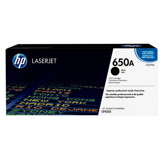 Toner HP 650A noir (CE270A) - HP LaserJet d'origine