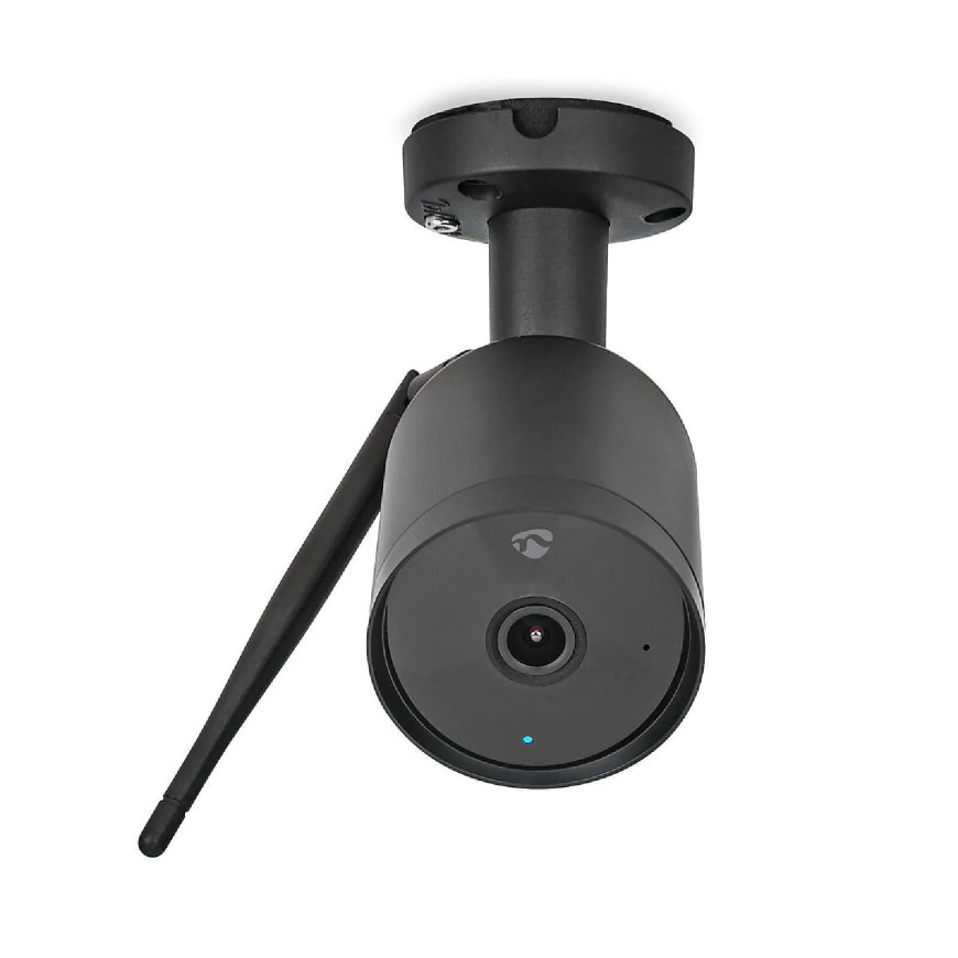 Nedis Caméra de Surveillance Extérieur Full HD 1080p WIFICO40CBK avec Antenne Wi-Fi Noir