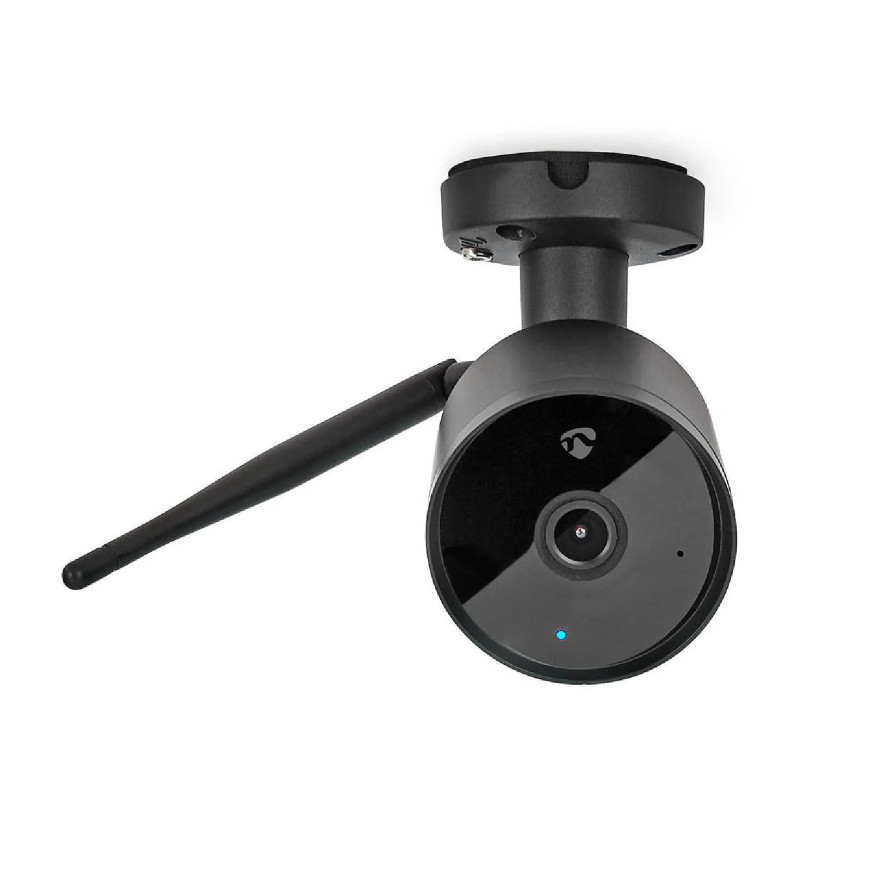 Nedis Caméra de Surveillance Extérieur Full HD 1080p WIFICO40CBK avec Antenne Wi-Fi Noir