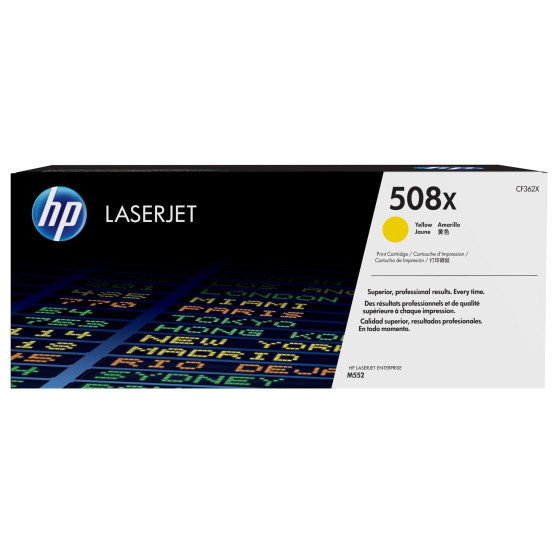 Toner HP 508X jaune (CF362X) - grande capacité HP LaserJet d'origine