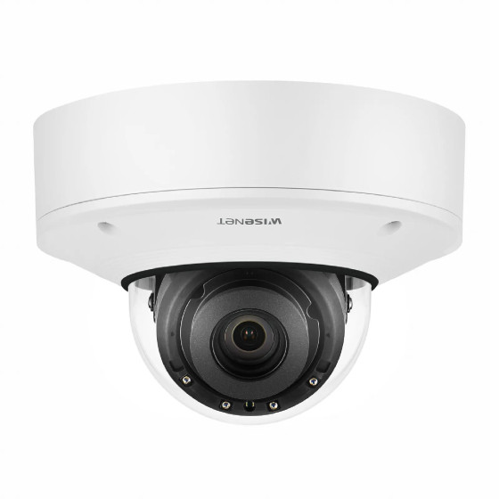 Hanwha - Caméra de surveillance Dôme réseau extérieure IR anti-vandalisme 5MP