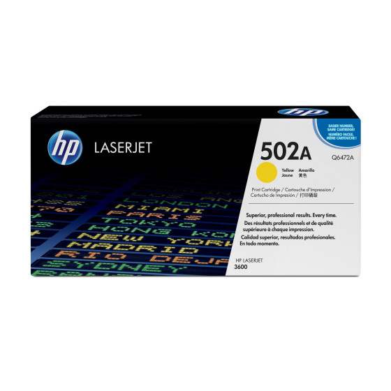 Toner HP 502A jaune (Q6472A) - HP LaserJet d'origine