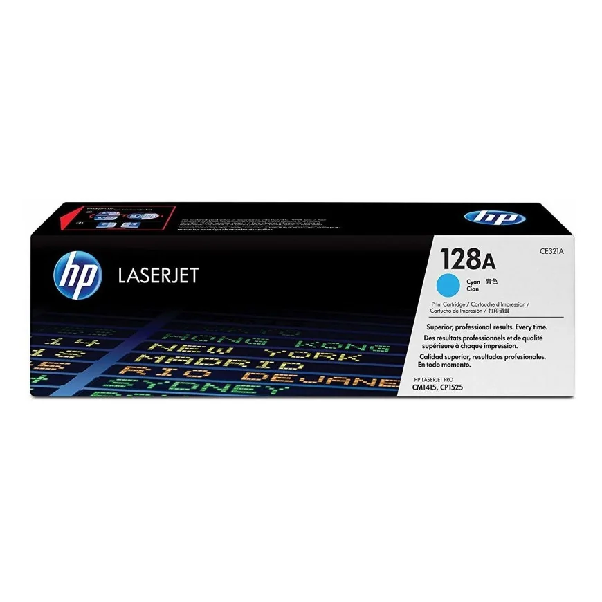 HP 128A CYAN (CE321A) - TONER HP LASERJET D'ORIGINE