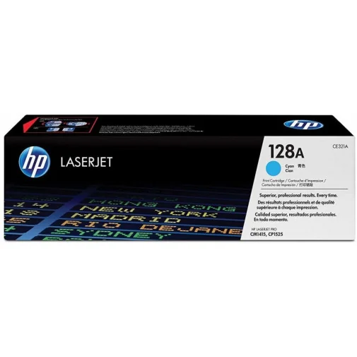 HP 128A CYAN (CE321A) - TONER HP LASERJET D'ORIGINE - Toner Original - Rightech - le bon choix