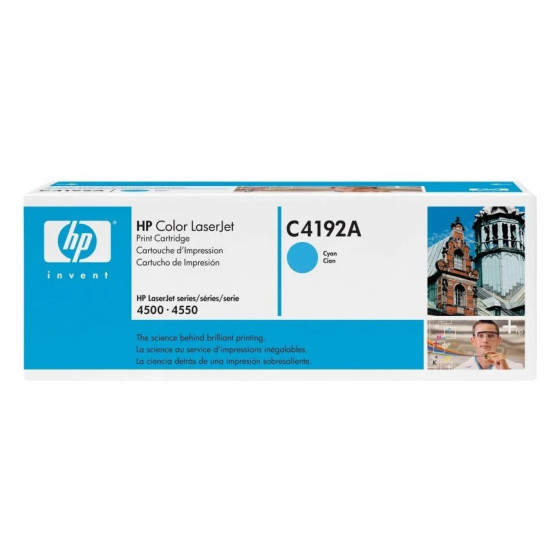 Toner HP cyan pour LaserJet 4500 (C4192A) - HP d'origine