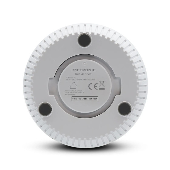 METRONIC - Caméra rotative 360° intelligente Wi-Fi intérieure