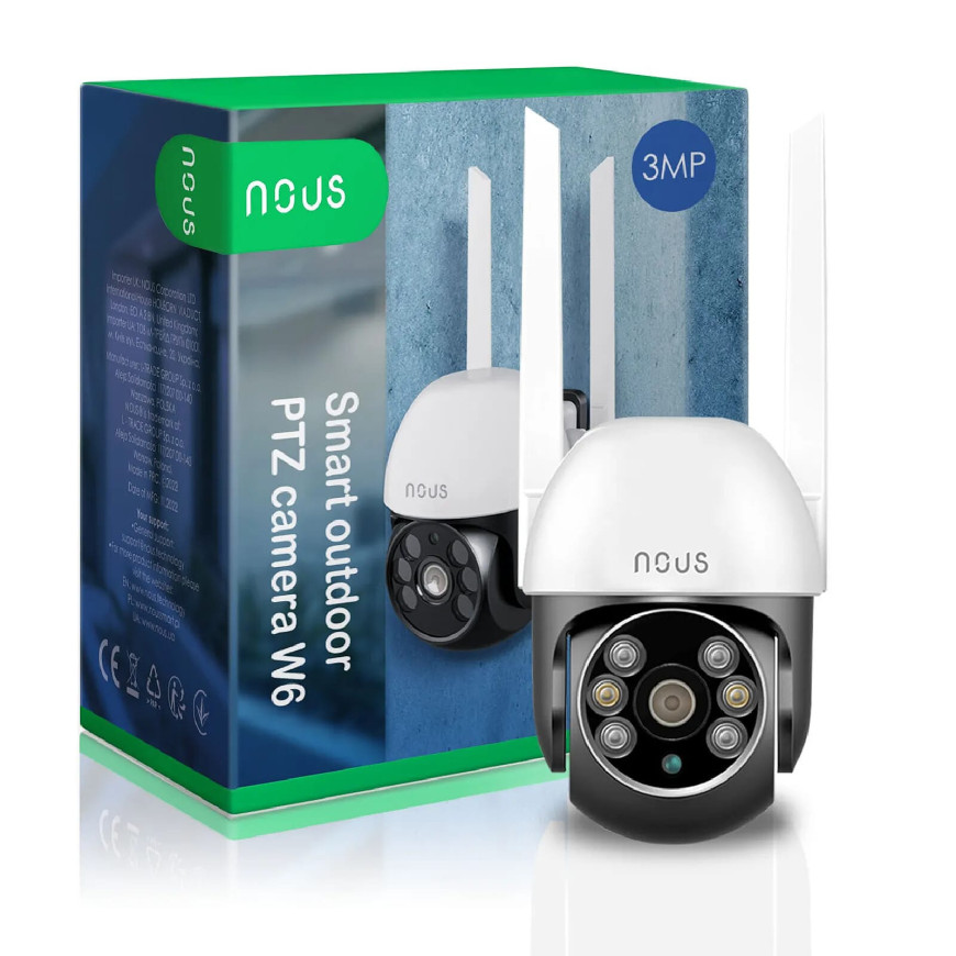 NOUS - Mini Caméra intelligente Wifi IP Extérieure 3MP
