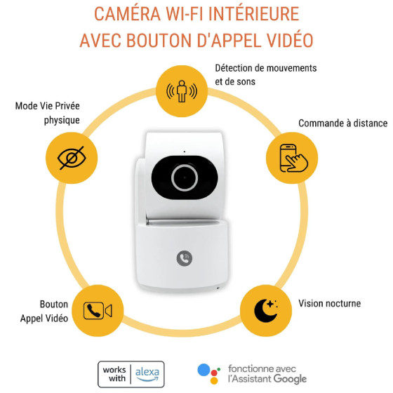 Konyks Camini Care 2 - Caméra de Surveillance intérieure WiFi