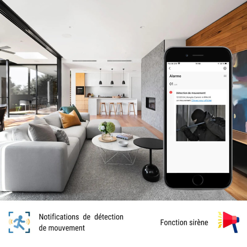 Konyks Camini Care 2 - Caméra de Surveillance intérieure WiFi