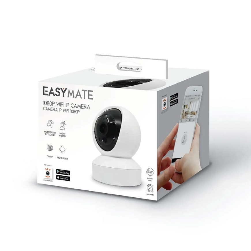 EasyMate - Caméra intérieure Wifi motorisée 1080P