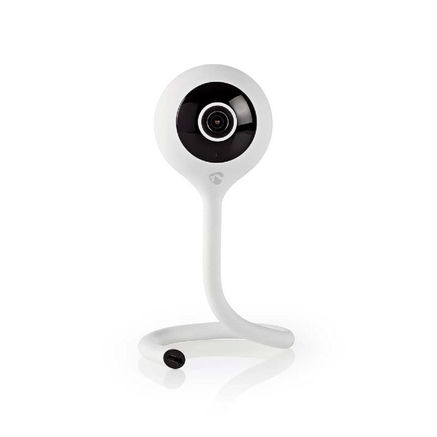 Nedis Caméra de surveillance Intérieure Intelligente Full HD 1080p Ajustable Blanc