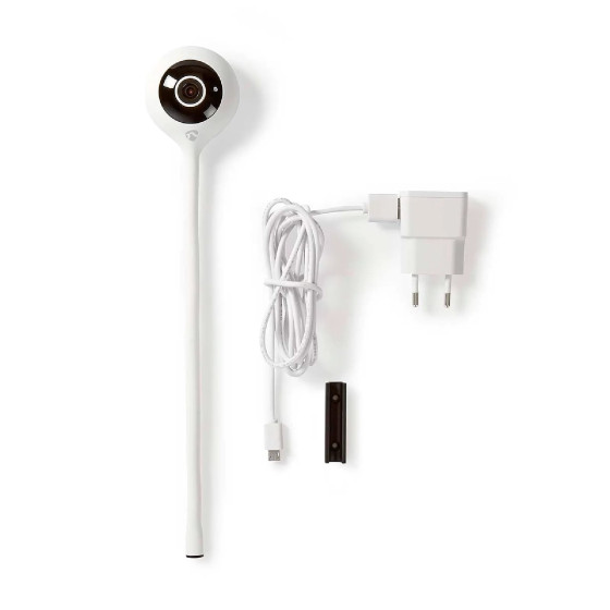 Nedis Caméra de surveillance Intérieure Intelligente Full HD 1080p Ajustable Blanc