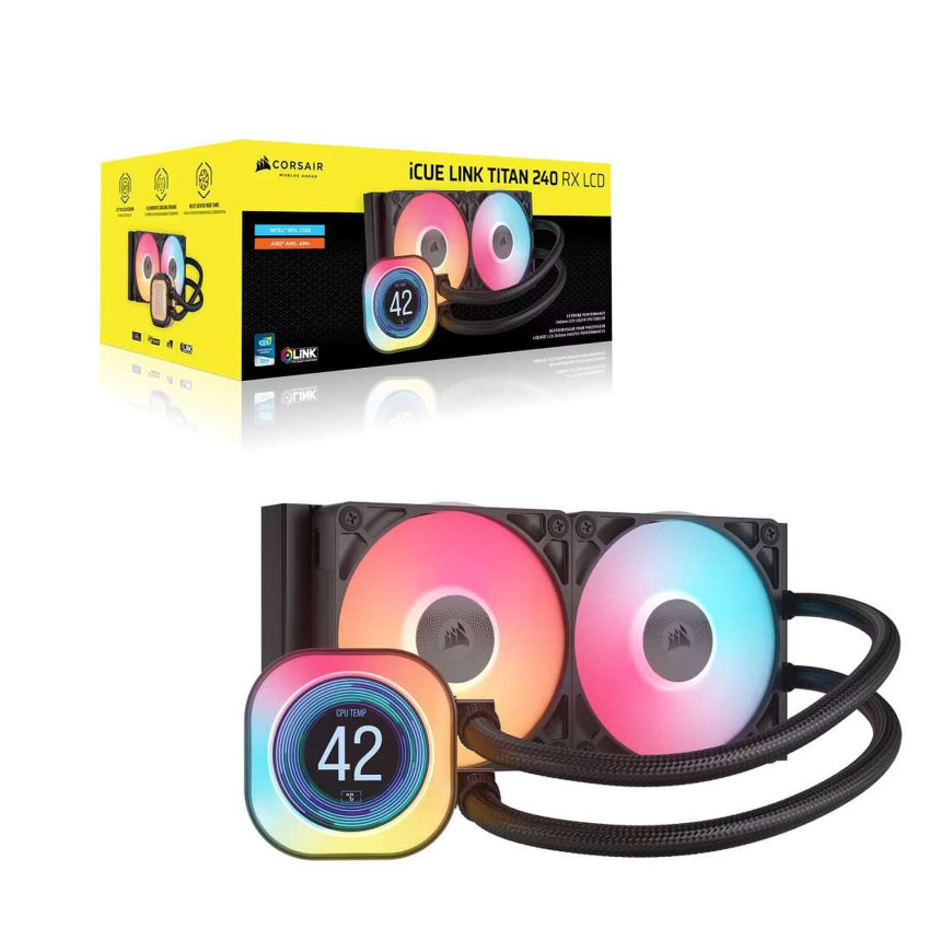 Corsair Titan 240 RX LCD RGB (Noir)