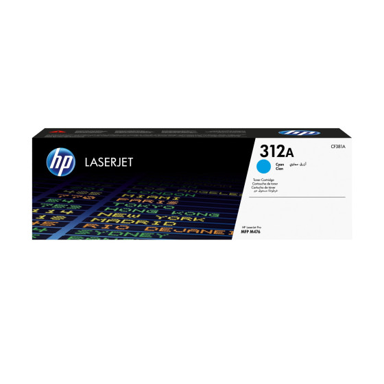 Toner HP 312A cyan (CF381A) - HP LaserJet d'origine