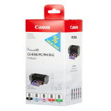 Multipack de 5 cartouches d'encre Canon CLI-8 BK/PC/PM/R/G