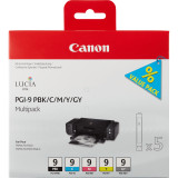 Multipack de 5 cartouches d'encre Canon PGI-9 PBK/C/M/Y/GY