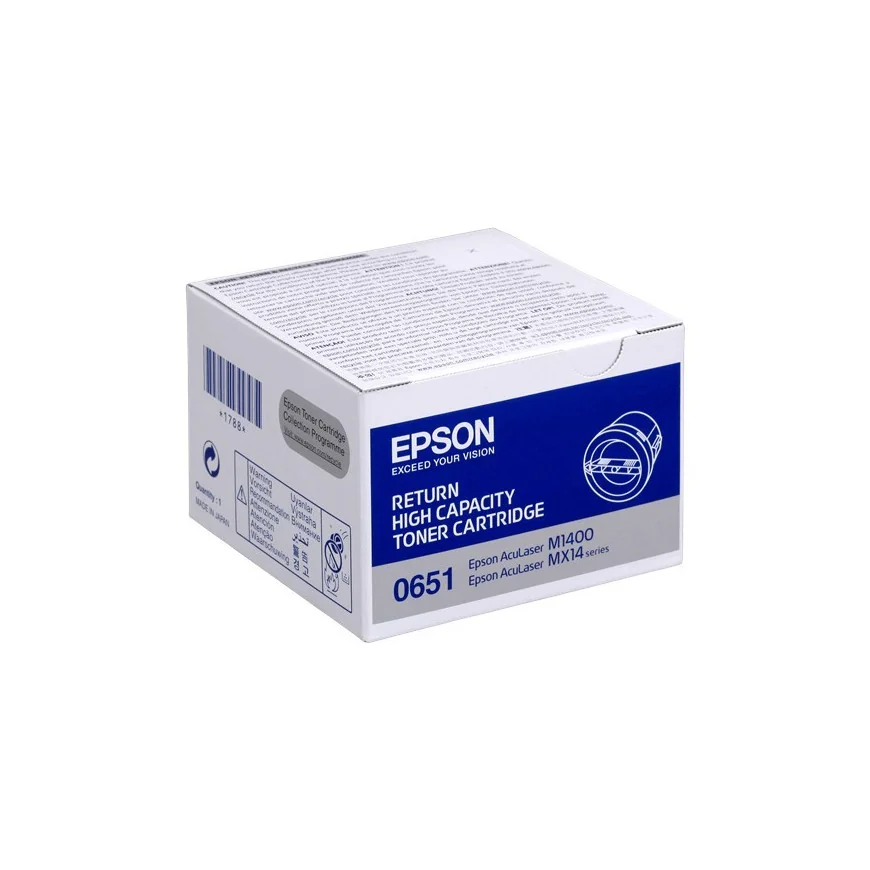EPSON 0651 NOIR - TONER GRANDE CAPACITÉ EPSON D'ORIGINE (C13S050651)