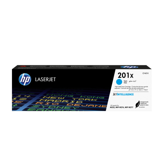 Toner HP 201X cyan (CF401X) - grande capacité HP LaserJet d'origine